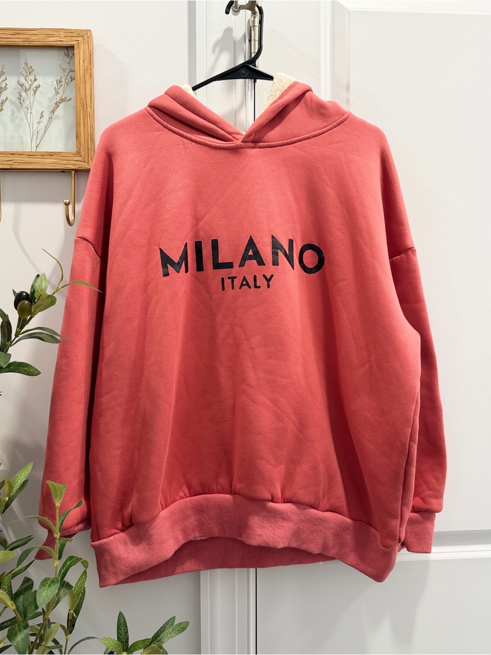 Milano Coral Pink Pullover Hoodie